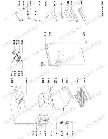Схема №1 KDU 1475/2 с изображением Сосуд для холодильной камеры Whirlpool 480131100803