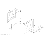 Схема №1 HEN20T453 с изображением Фронтальное стекло для духового шкафа Bosch 00476308
