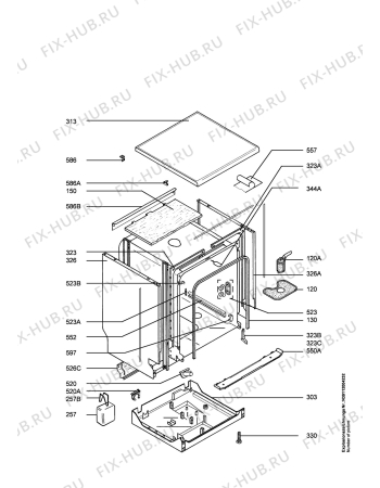 Схема №2 FAV50840 с изображением Микромодуль для посудомойки Aeg 973911232693003