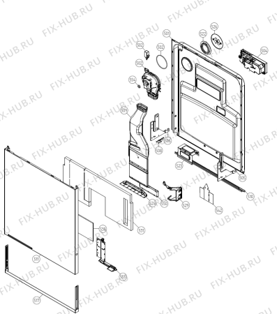 Взрыв-схема посудомоечной машины Gorenje GDV651XL (320338, DW70.3) - Схема узла 05