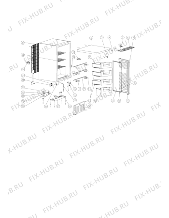 Схема №2 RZAAV22K1 (F086451) с изображением Всякое для холодильника Indesit C00307960