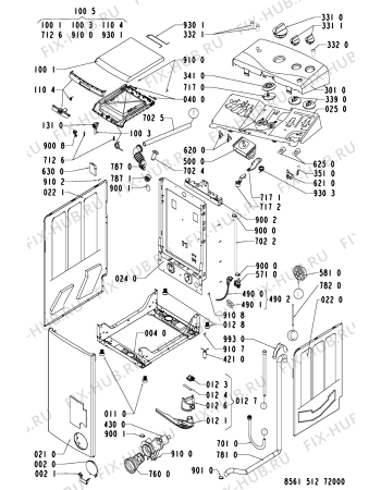 Схема №2 AWT 5128 с изображением Обшивка для стиральной машины Whirlpool 481245211163
