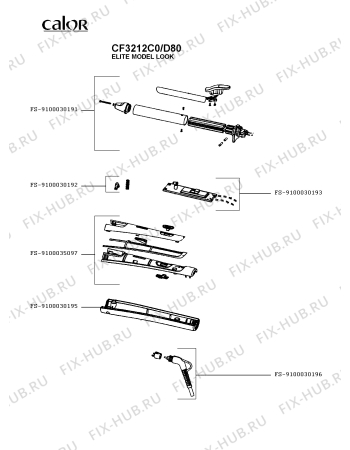 Схема №1 CF3212C0/D80 с изображением Всякое для электрофена Rowenta FS-9100030192