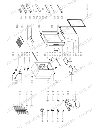 Схема №1 AFB 813/G/WP AFB813/G с изображением Фиксатор для холодильной камеры Whirlpool 481940448912