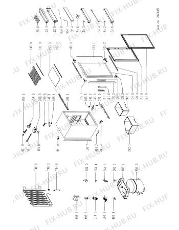 Схема №1 ARG 934/1 с изображением Ручка двери для холодильника Whirlpool 481949868506