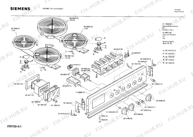 Схема №2 HS845616 с изображением Железный лист Siemens 00202023