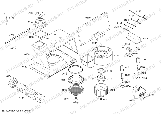 Схема №1 LD16711TI с изображением Фильтр для вытяжки Siemens 00442273