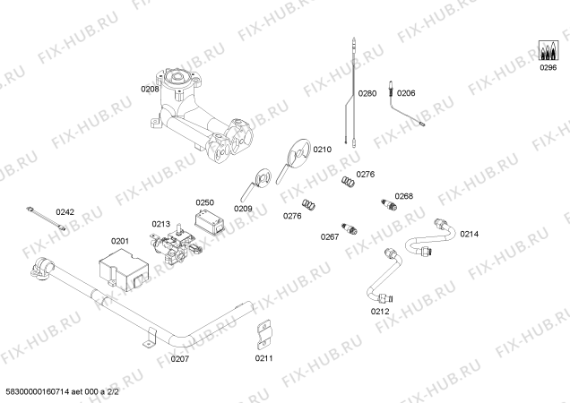 Взрыв-схема плиты (духовки) Bosch PDD956MP - Схема узла 02