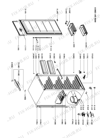 Схема №1 AFG 8060/IX с изображением Вставка для холодильной камеры Whirlpool 481246049534