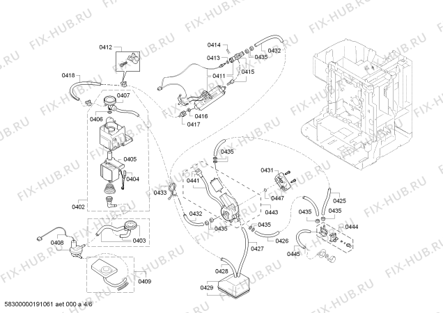 Схема №3 TES60329RW VeroAroma 300 с изображением Модуль управления, запрограммированный для кофеварки (кофемашины) Bosch 12006993