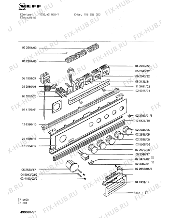 Схема №3 195305758 1076.42SB-7 с изображением Панель для электропечи Bosch 00125904