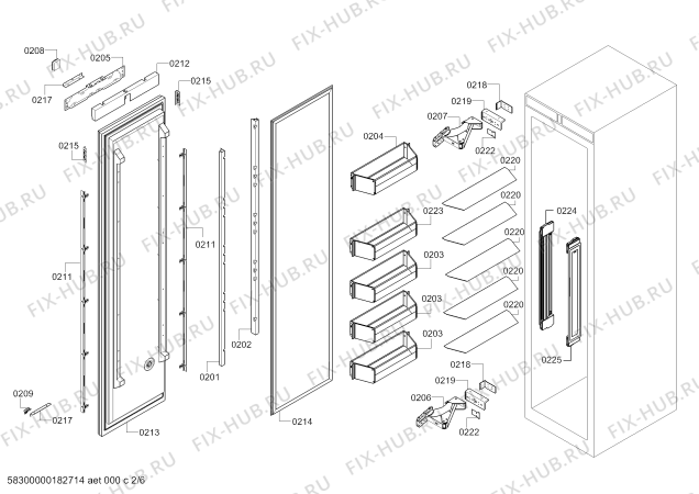 Схема №3 RF471701 с изображением Вставная полка для холодильника Bosch 00771655