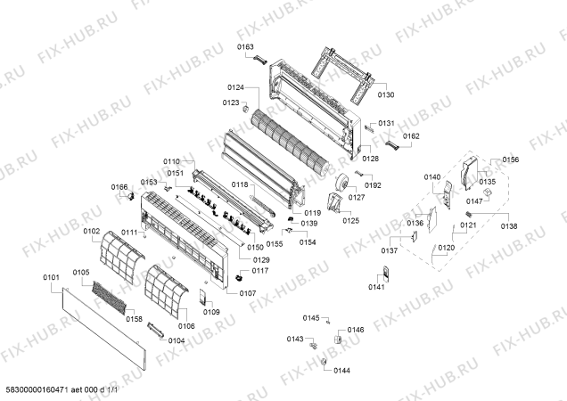 Схема №1 S1ZMI18905 с изображением Клавиатура для климатотехники Siemens 00616927