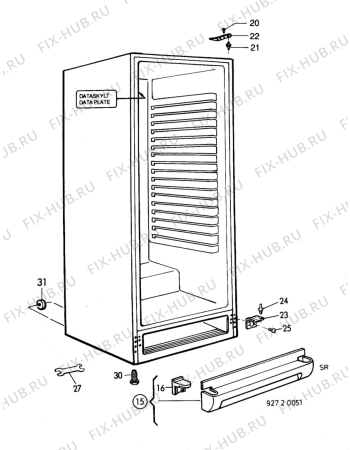 Взрыв-схема холодильника Electrolux AR8218C - Схема узла C10 Cabinet