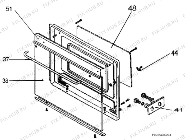 Взрыв-схема плиты (духовки) Zanussi ZC450GSW - Схема узла Section 3