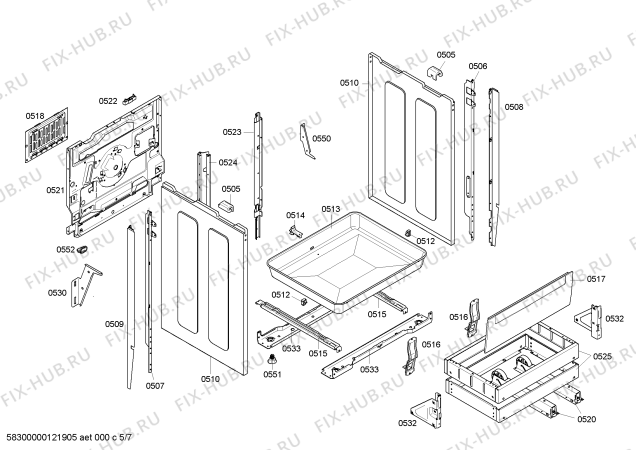 Схема №4 HSV95D421F с изображением Набор кнопок для плиты (духовки) Bosch 00604437