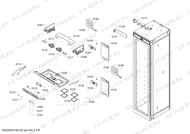 Схема №3 RW464301 Gaggenau с изображением Дверь для холодильника Bosch 00712099
