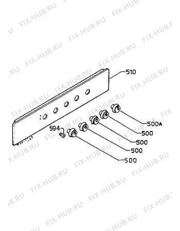 Взрыв-схема плиты (духовки) Zanussi HN432PN - Схема узла Command panel 037