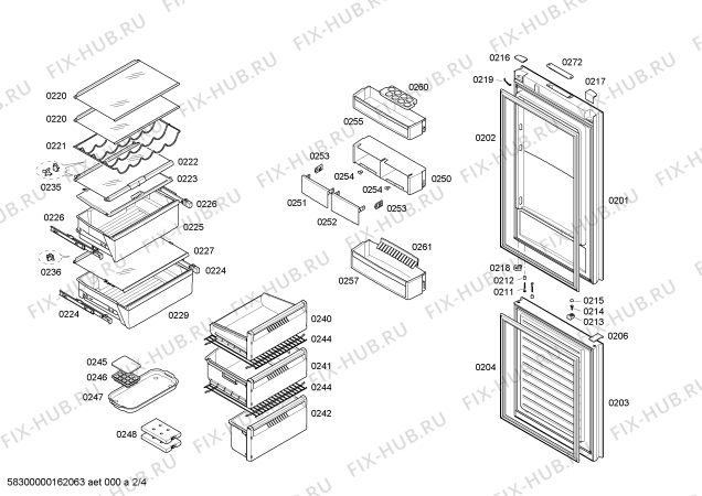 Схема №2 KGN36S53 с изображением Шарнир крышки для холодильника Siemens 00620967