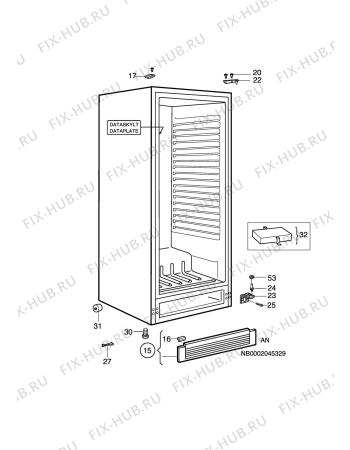 Взрыв-схема холодильника Electrolux ER8209C - Схема узла C10 Cabinet