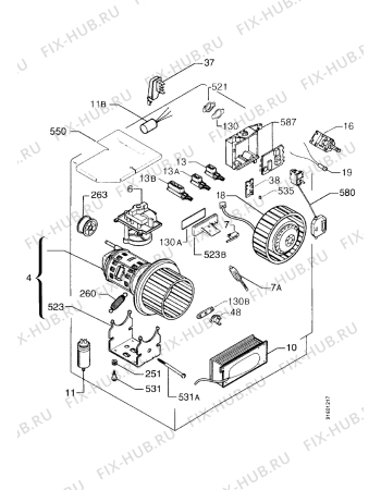 Взрыв-схема стиральной машины Zanker KE2080 - Схема узла Electrical equipment 268
