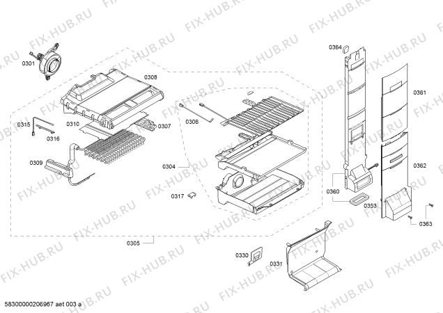 Схема №1 3KR7868XE, Balay с изображением Дверь для холодильника Bosch 00718667