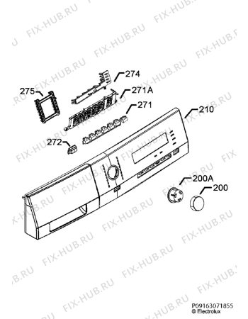 Схема №3 T71270AC с изображением Модуль (плата) для сушилки Aeg 973916097114011