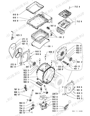 Схема №1 AWT 7118 D с изображением Обшивка для стиралки Whirlpool 481245210232