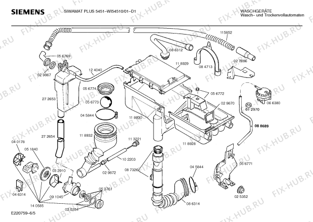 Схема №2 WI54510 SIWAMAT PLUS 5451 с изображением Панель управления для стиралки Siemens 00283078