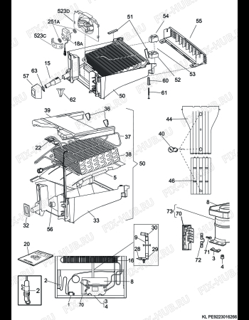 Взрыв-схема холодильника Electrolux EUF8000W - Схема узла C10 Cold, users manual