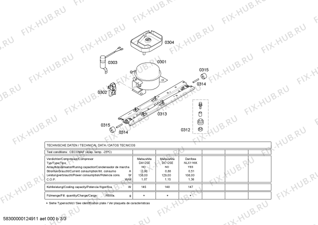 Взрыв-схема холодильника Bosch KDV32X70 - Схема узла 03