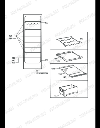 Взрыв-схема холодильника Aeg Electrolux S70378-KA2 - Схема узла C10 Interior