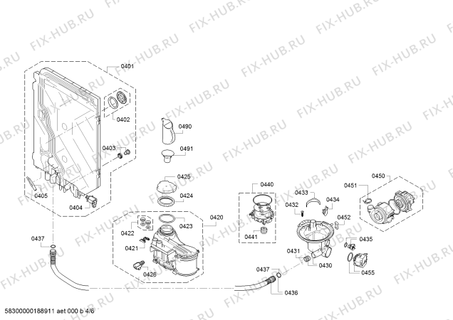 Схема №3 SPI53N05EU с изображением Передняя панель для посудомойки Bosch 11010586