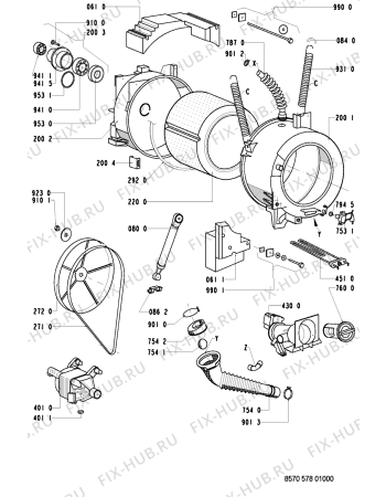 Схема №2 AWM 578/A с изображением Обшивка для стиралки Whirlpool 481245210256