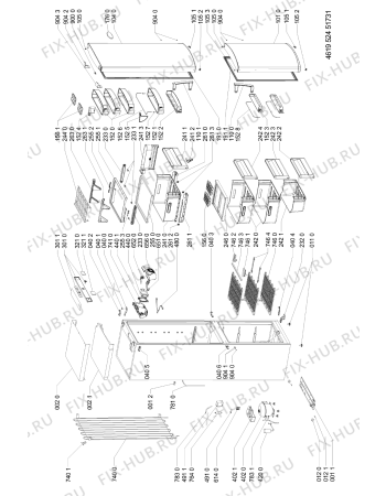 Схема №1 ARC 6676 с изображением Вапорайзер для холодильной камеры Whirlpool 481251138297