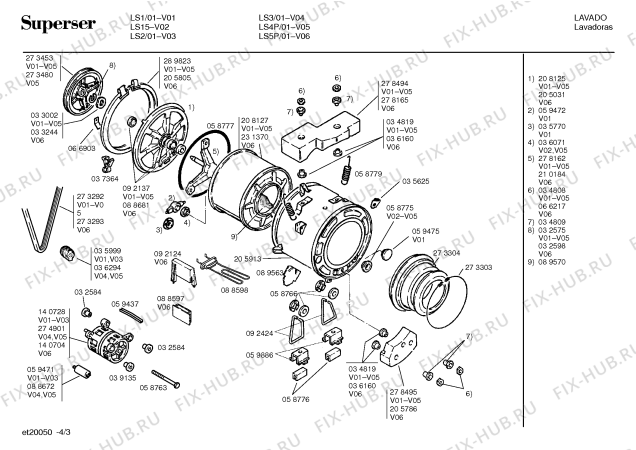 Схема №1 LS3CL с изображением Индикатор для стиральной машины Bosch 00036048