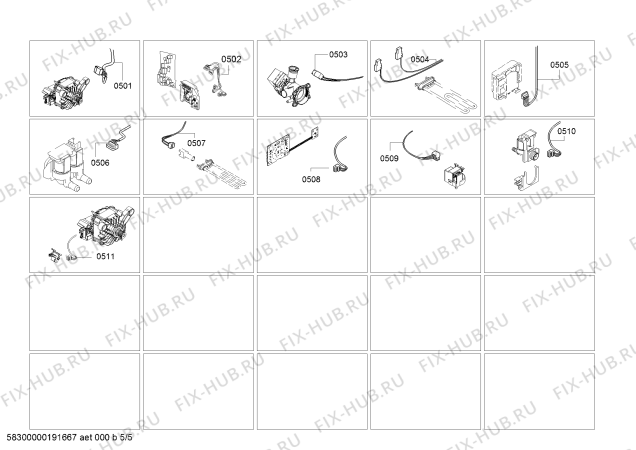 Взрыв-схема стиральной машины Siemens WS12U4680W, iQ500 - Схема узла 05