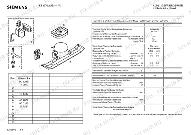 Схема №2 KS32V321IE с изображением Инструкция по эксплуатации для холодильной камеры Siemens 00529748