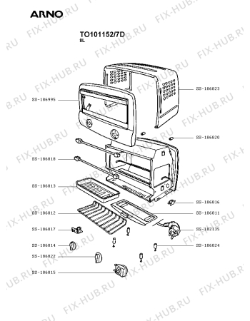 Схема №1 TO102150/7D с изображением Железный лист для электропечи Moulinex SS-186812