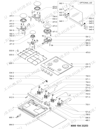 Схема №1 AKS 327/IX с изображением Пламярассекатель для электропечи Whirlpool 481060295961