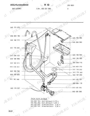 Взрыв-схема стиральной машины Aeg LAVOEKO - Схема узла Hydraulic System 272