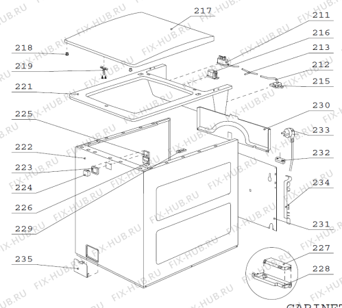 Взрыв-схема стиральной машины Gorenje W401 W401C01A RU   -White 4_5 kg (900002886, W401C01A) - Схема узла 02