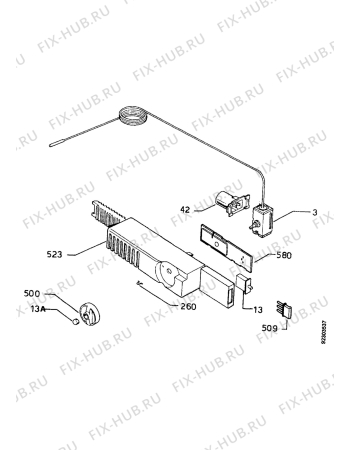 Взрыв-схема холодильника Alno AKE6115IW - Схема узла Refrigerator electrical equipment