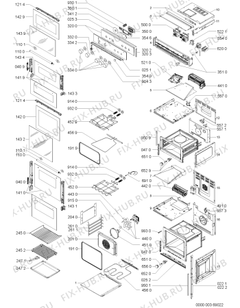 Схема №1 AKZ551IX (F091160) с изображением Наставление для духового шкафа Indesit C00363153