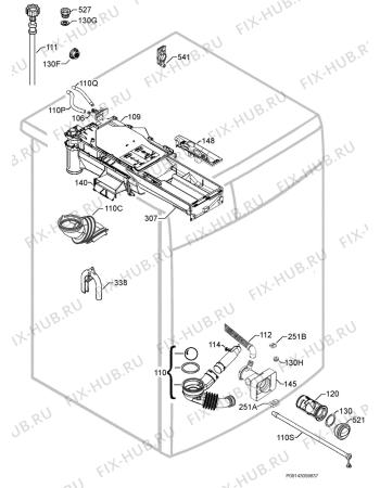 Взрыв-схема стиральной машины Electrolux EWF148421W - Схема узла Hydraulic System 272