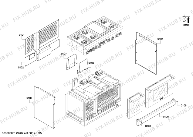 Схема №8 PRL486EDG Thermador с изображением Кабель для плиты (духовки) Bosch 00650842