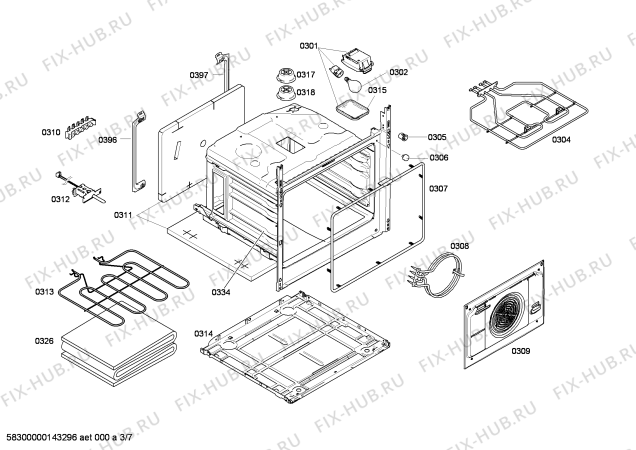 Схема №5 HLN653461F с изображением Стеклокерамика для плиты (духовки) Bosch 00684165