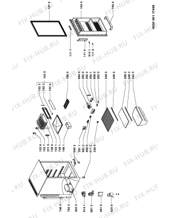 Схема №1 ARG 715 F 142D с изображением Испаритель для холодильника Whirlpool 481951138134