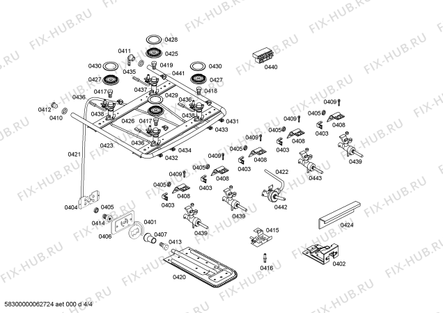 Схема №2 FG133D44E9 STRATUS II CKD с изображением Переключатель для плиты (духовки) Bosch 00493264