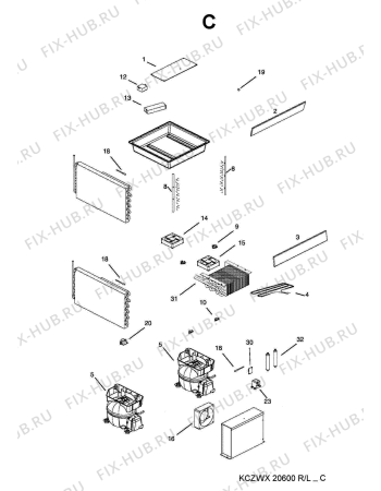 Схема №2 KCZWX20600L (F100235) с изображением Другое для холодильника Indesit C00417980